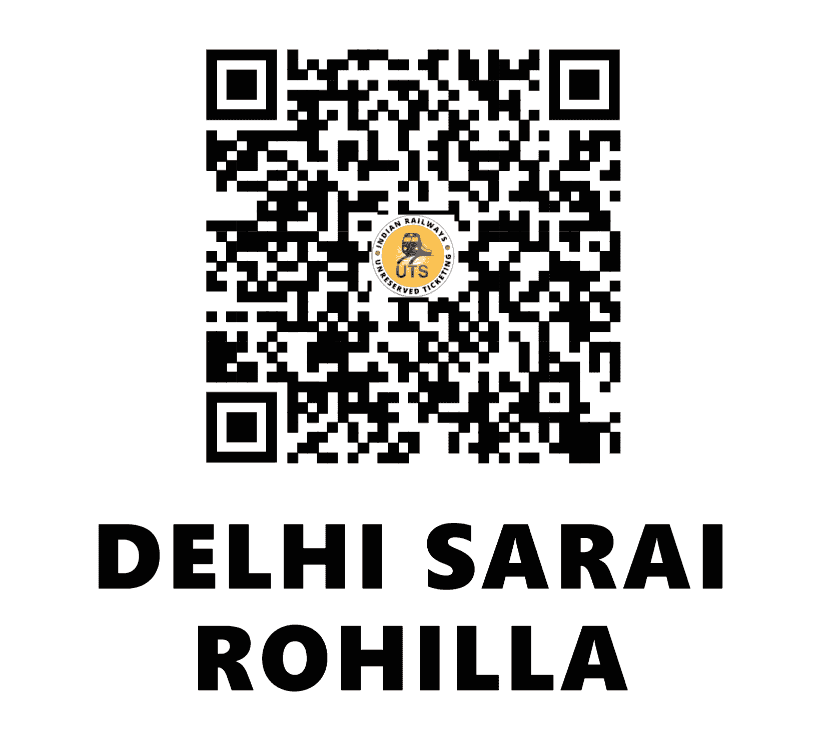 UTS QR Code for Delhi Sarai Rohilla - DEE
